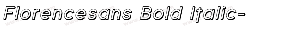 Florencesans Bold Italic字体转换
